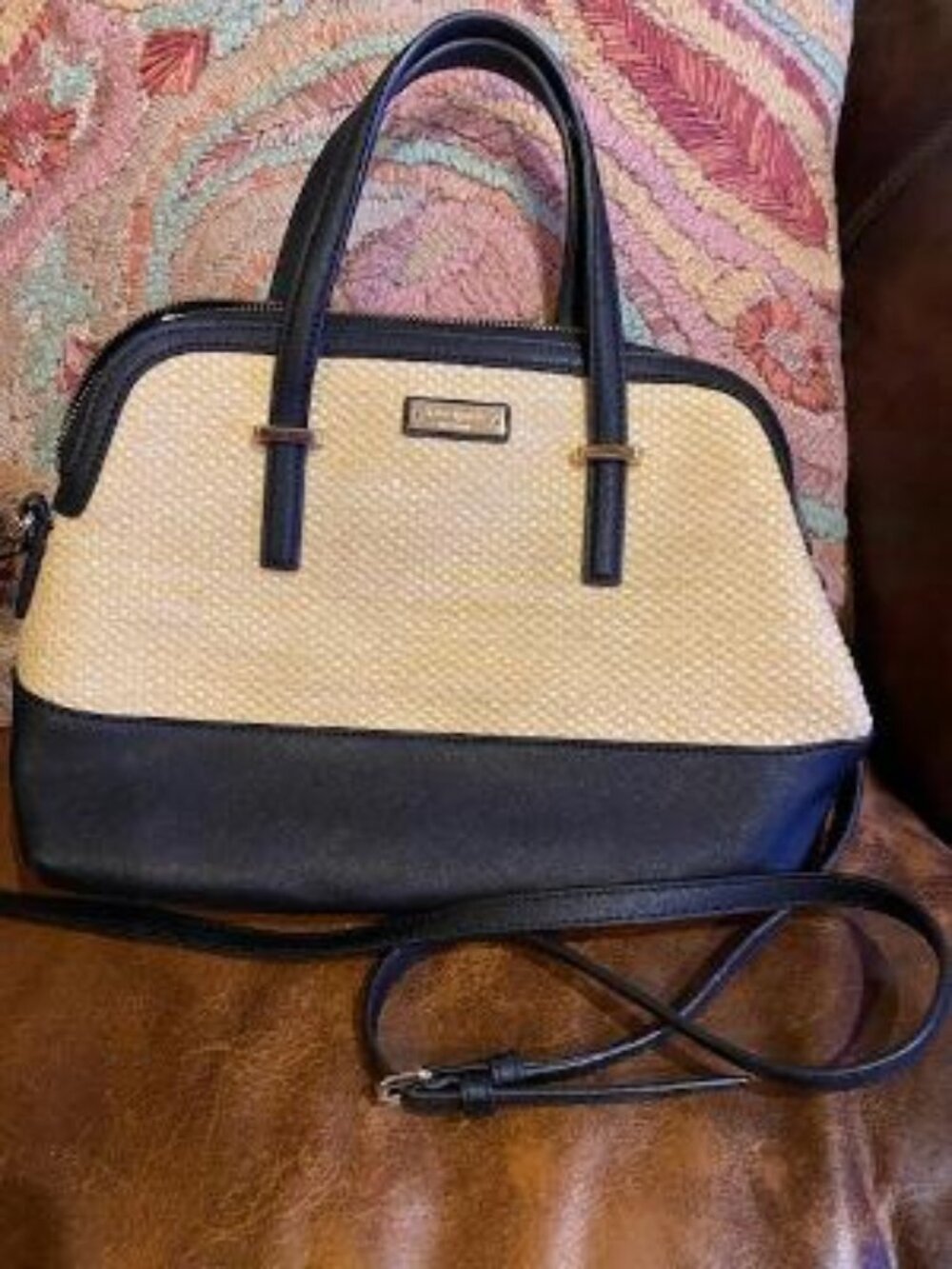 Kate Spade purse; Black and very pale yellow